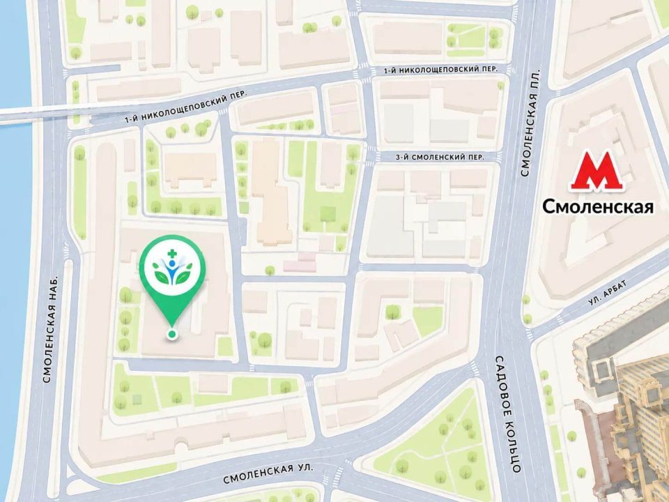 Карта проезда до клиники «Софиатрия»
